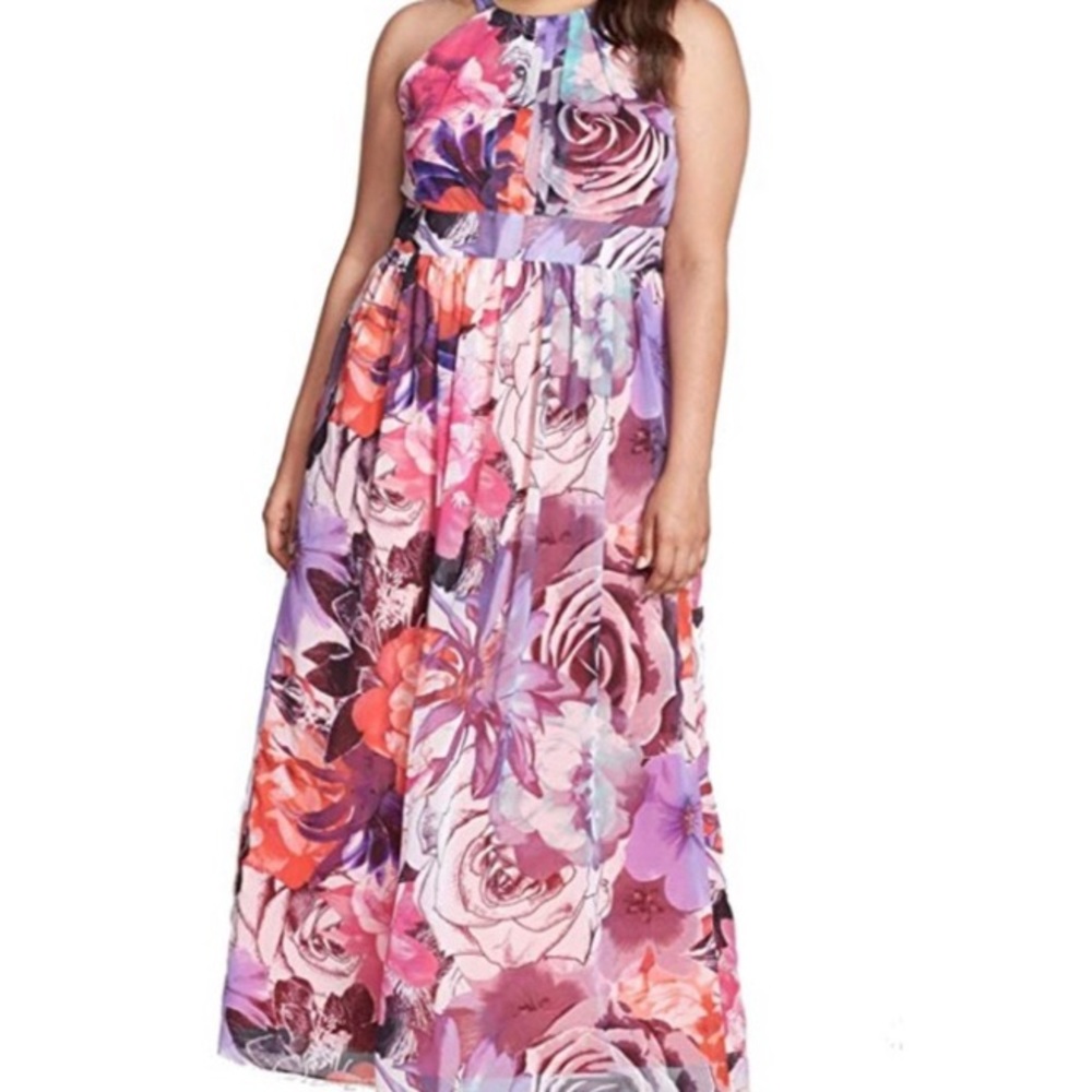 Eliza J Floral Chiffon Halter Maxi Dress✨🌷 - Picture 8 of 16
